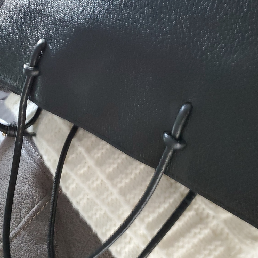Furla Black Tote Bag with Textured Leather and Gold Hardware - Picture 7 of 9